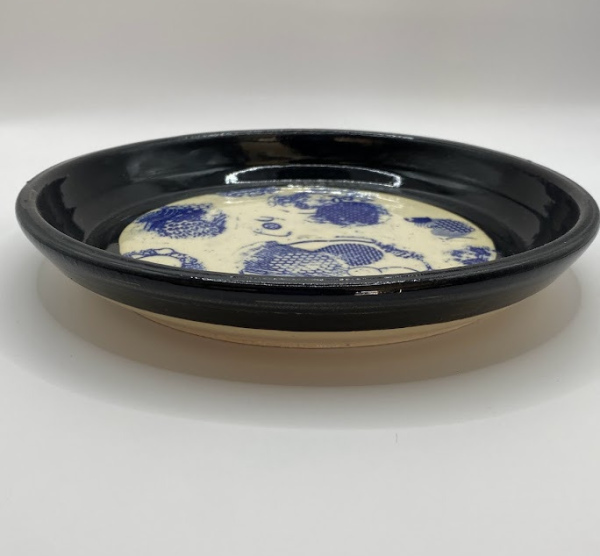 Plate with Underglaze Transfers