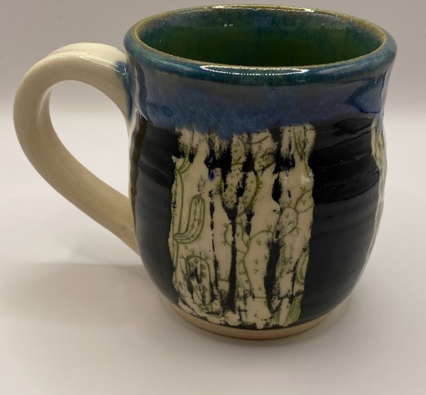 Cactus Sgraffito Mug