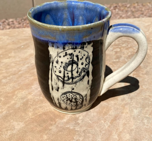 Sgraffito Mug with Donuts