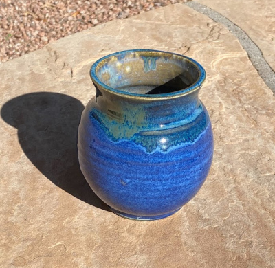 Small Indigo Float Vase
