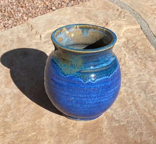 Small Indigo Float Vase