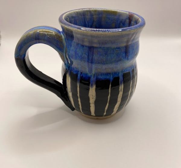 Striped Sgraffito Mug