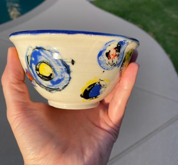 Porcelain Bowl with Underglaze Transfers