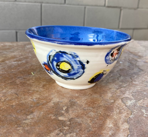 Porcelain Bowl with Underglaze Transfers