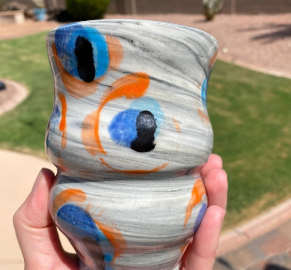 Marbled Porcelain Vase