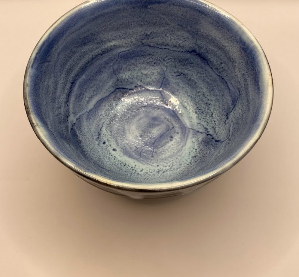 Sgraffito Bowl with White Drips