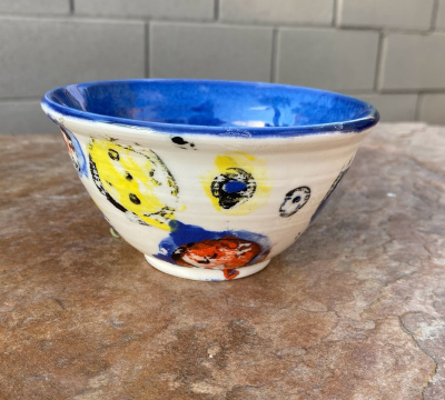 Porcelain Bowl with Underglaze Transfers