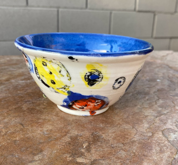 Porcelain Bowl with Underglaze Transfers