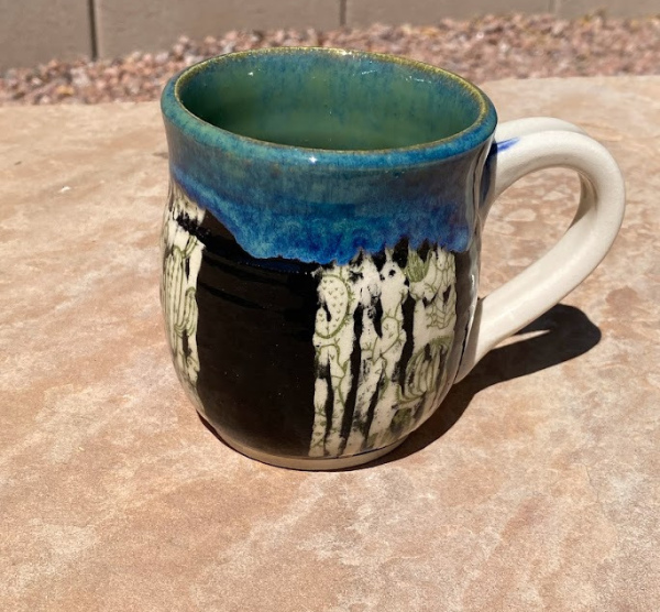 Cactus Sgraffito Mug