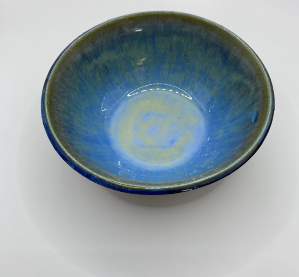 Sgraffito Bowl with Floral Underglaze Transfer