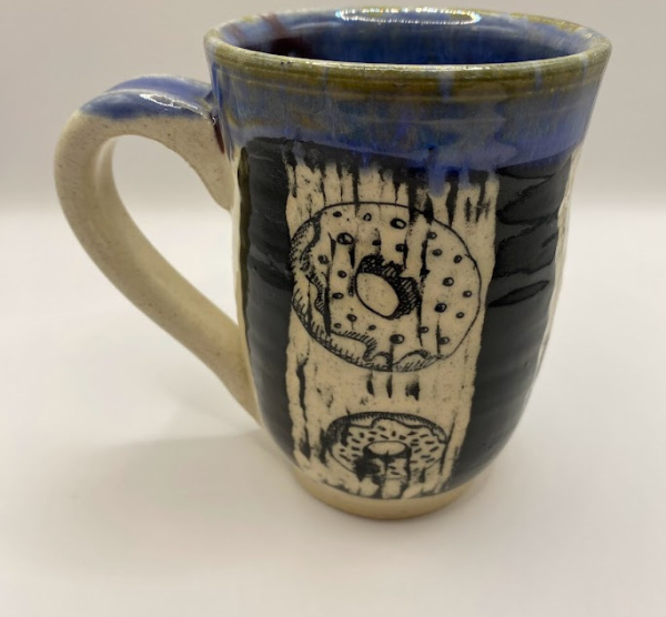 Sgraffito Mug with Donuts